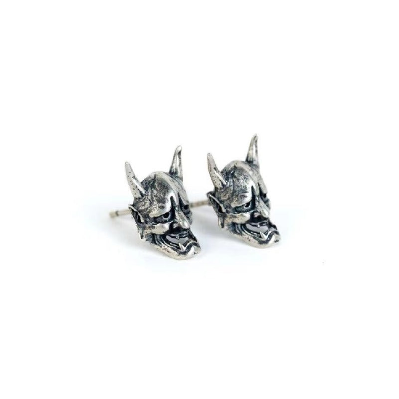 Wholesale Mask Punk Retro Distressed Halloween Copper Earrings